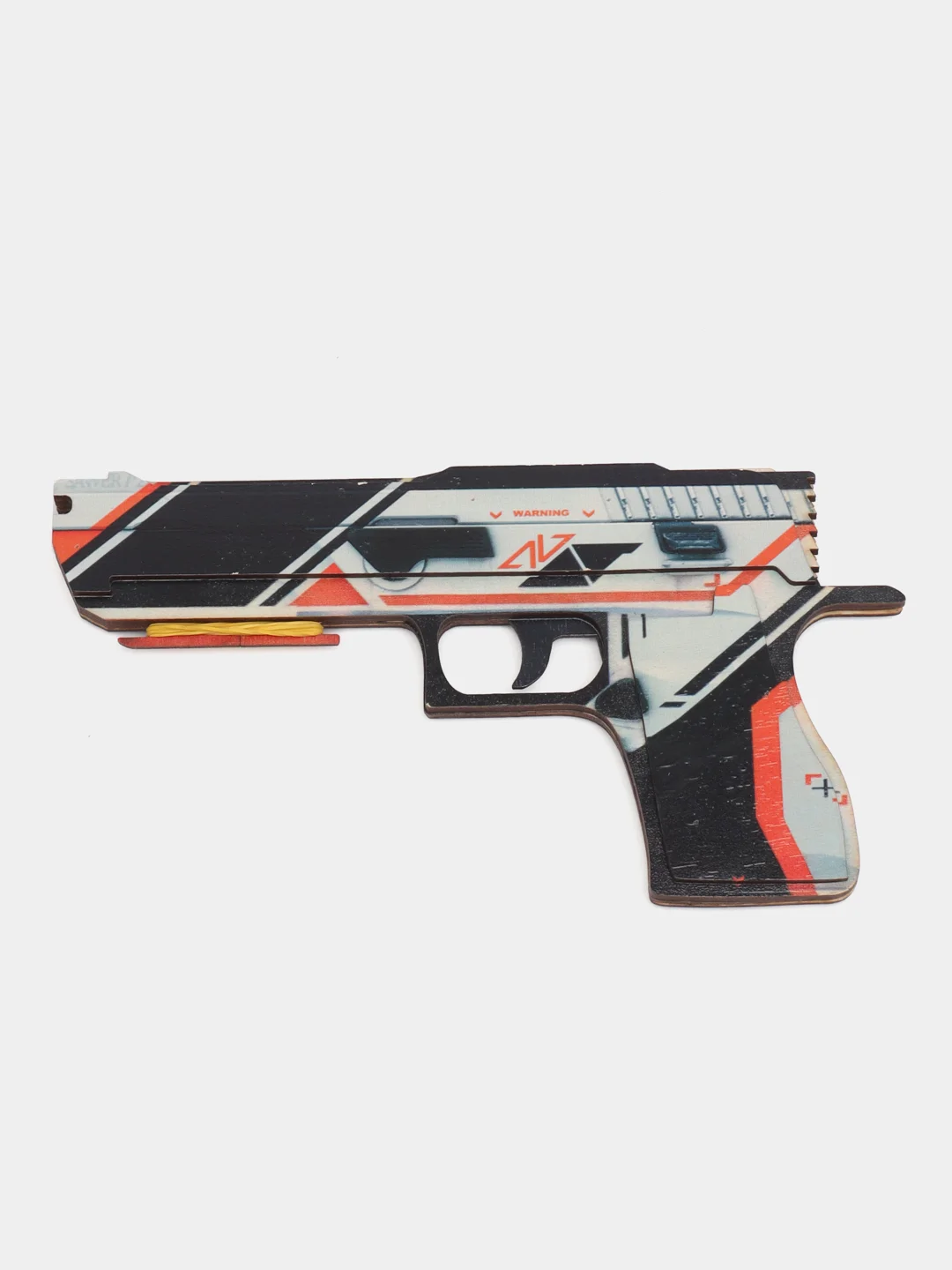 Белый деревянный пистолет-резинкострел CS:GO, НЕ наклейка, Драгон глсс, Лесной дух, Банан