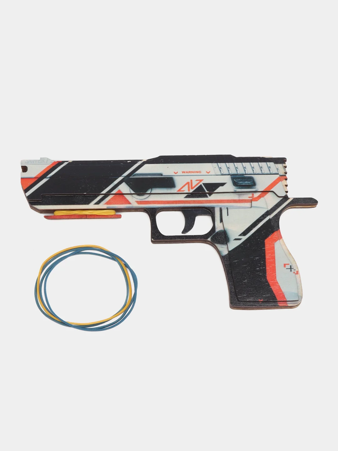Белый деревянный пистолет-резинкострел CS:GO, НЕ наклейка, Драгон глсс, Лесной дух, Банан