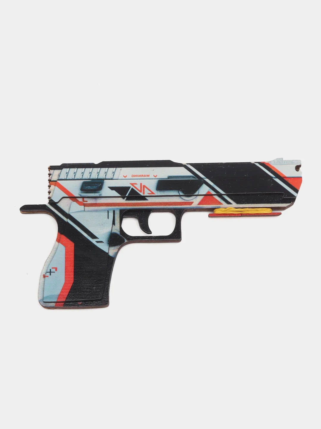 Белый деревянный пистолет-резинкострел CS:GO, НЕ наклейка, Драгон глсс, Лесной дух, Банан