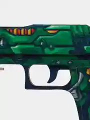 Вишнёвый деревянный пистолет резинкострел CS:GO