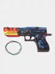 Черный деревянный пистолет резинкострел CS:GO