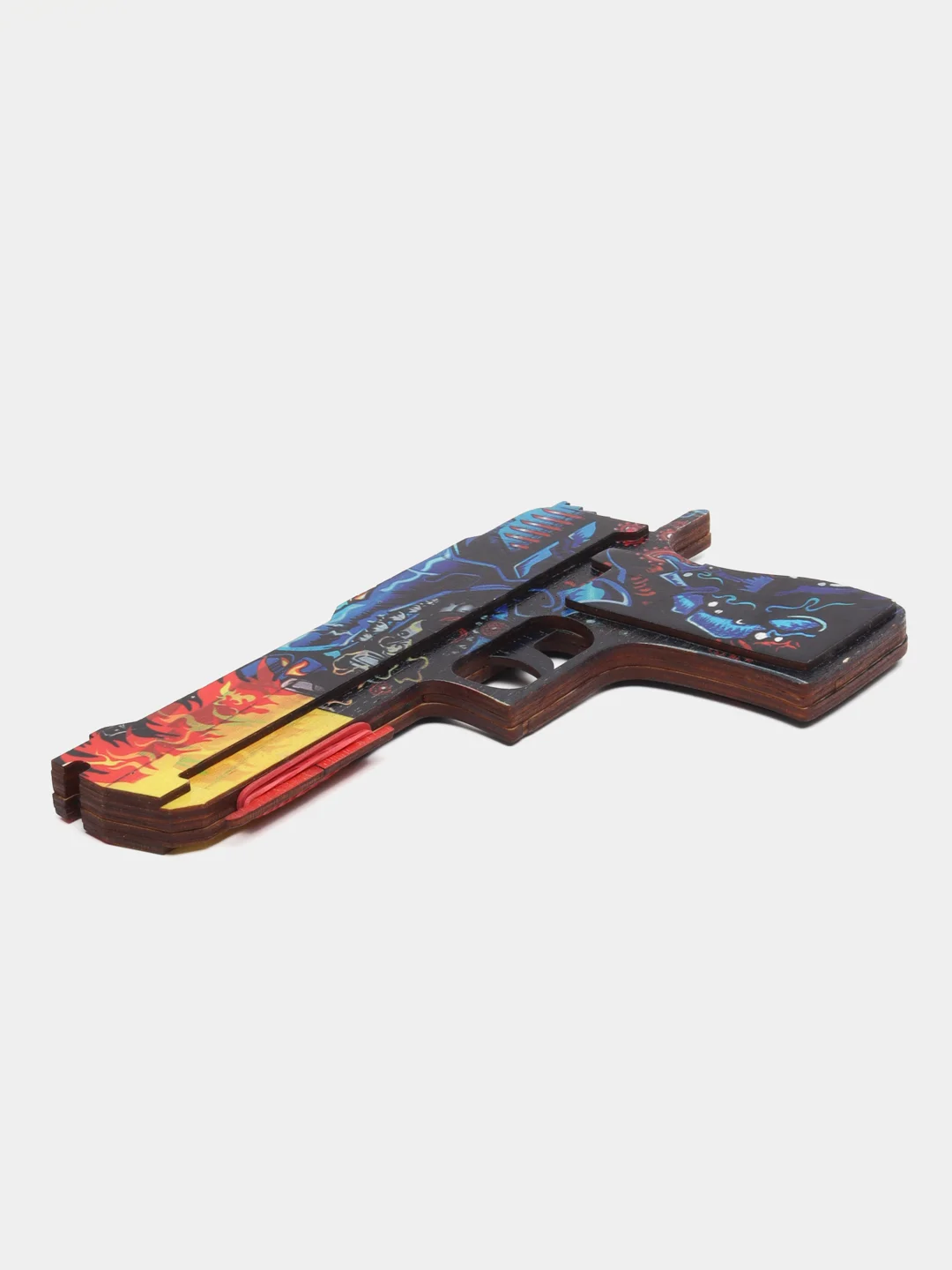Черный деревянный пистолет резинкострел CS:GO