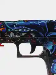 Черный деревянный пистолет резинкострел CS:GO