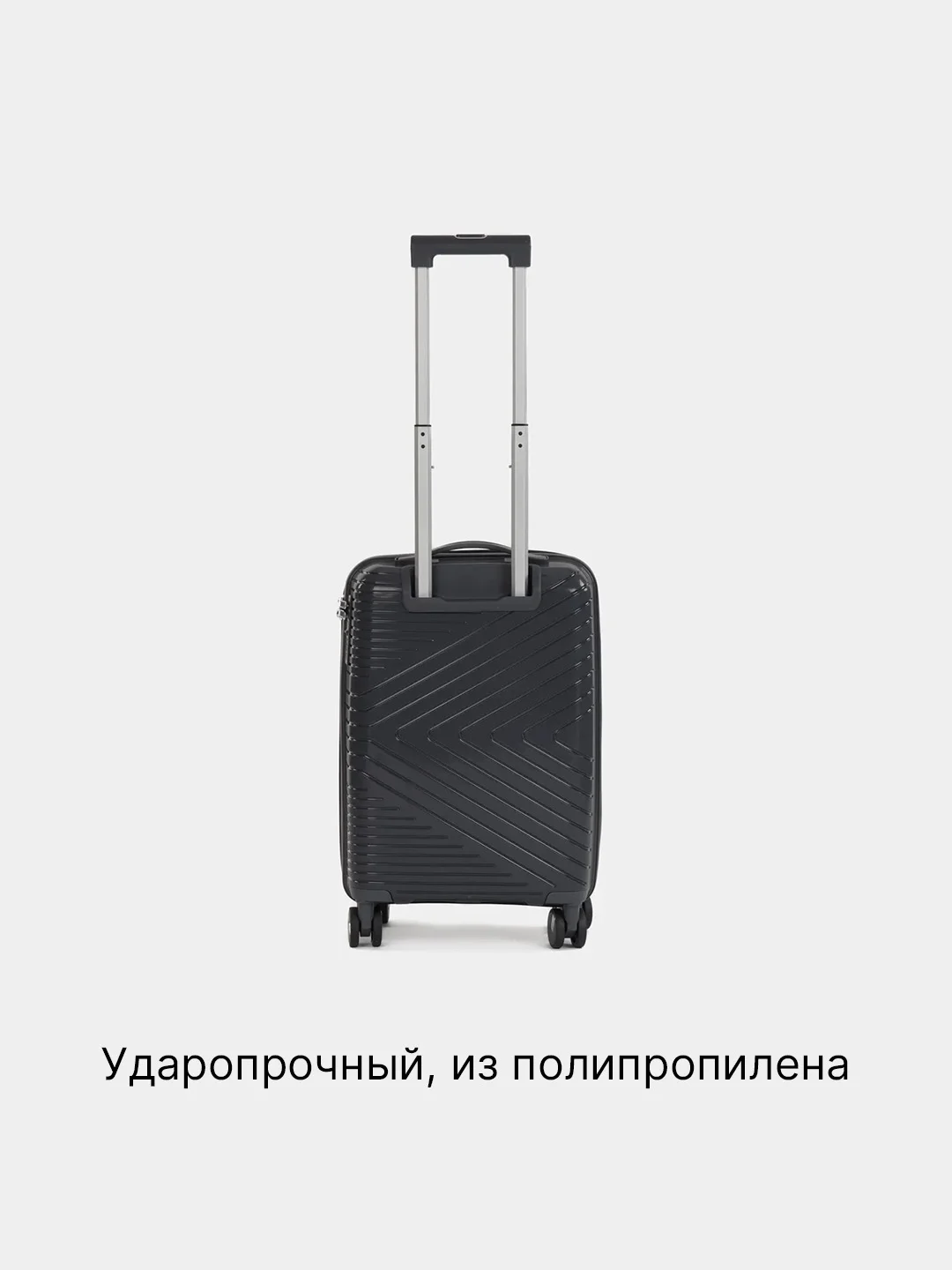 Тёмно-зелёный ударопрочный чемодан из полиприпилена