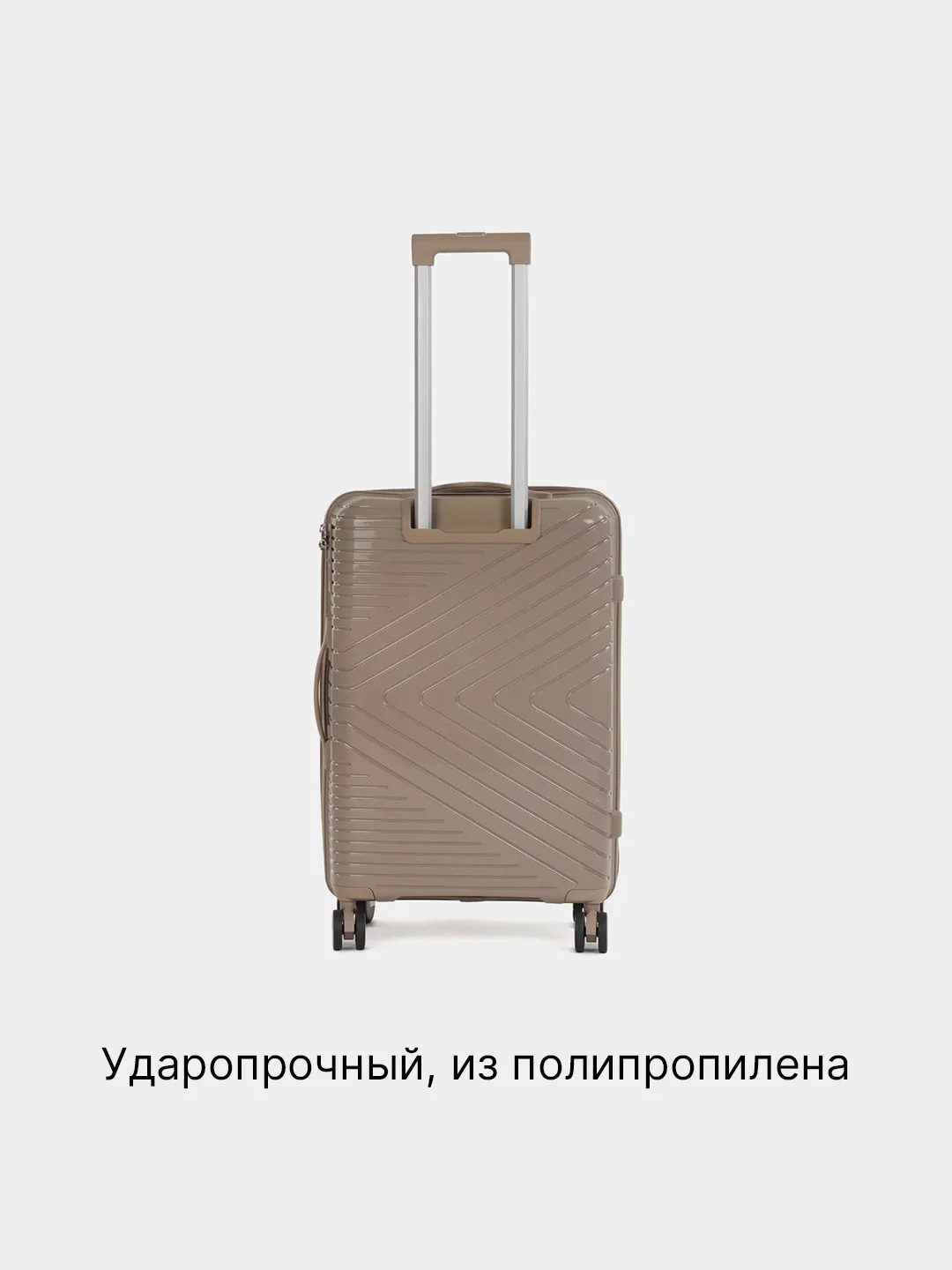 Тёмно-зелёный ударопрочный чемодан из полиприпилена