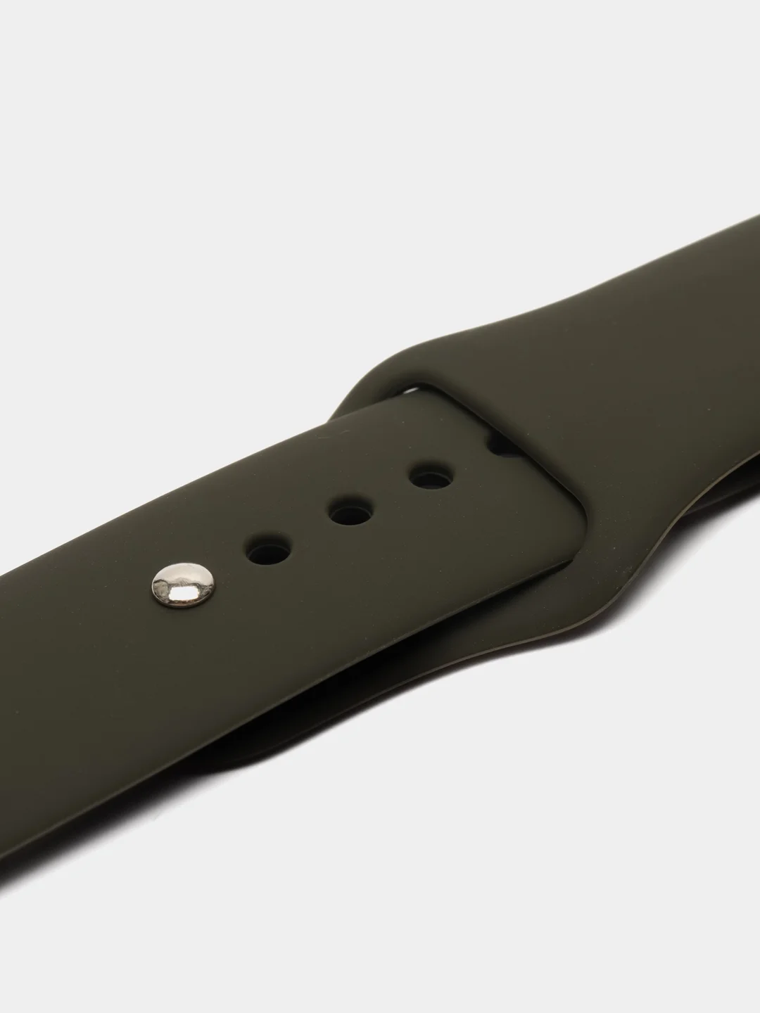 Оливковый ремешок силиконовый Apple Watch