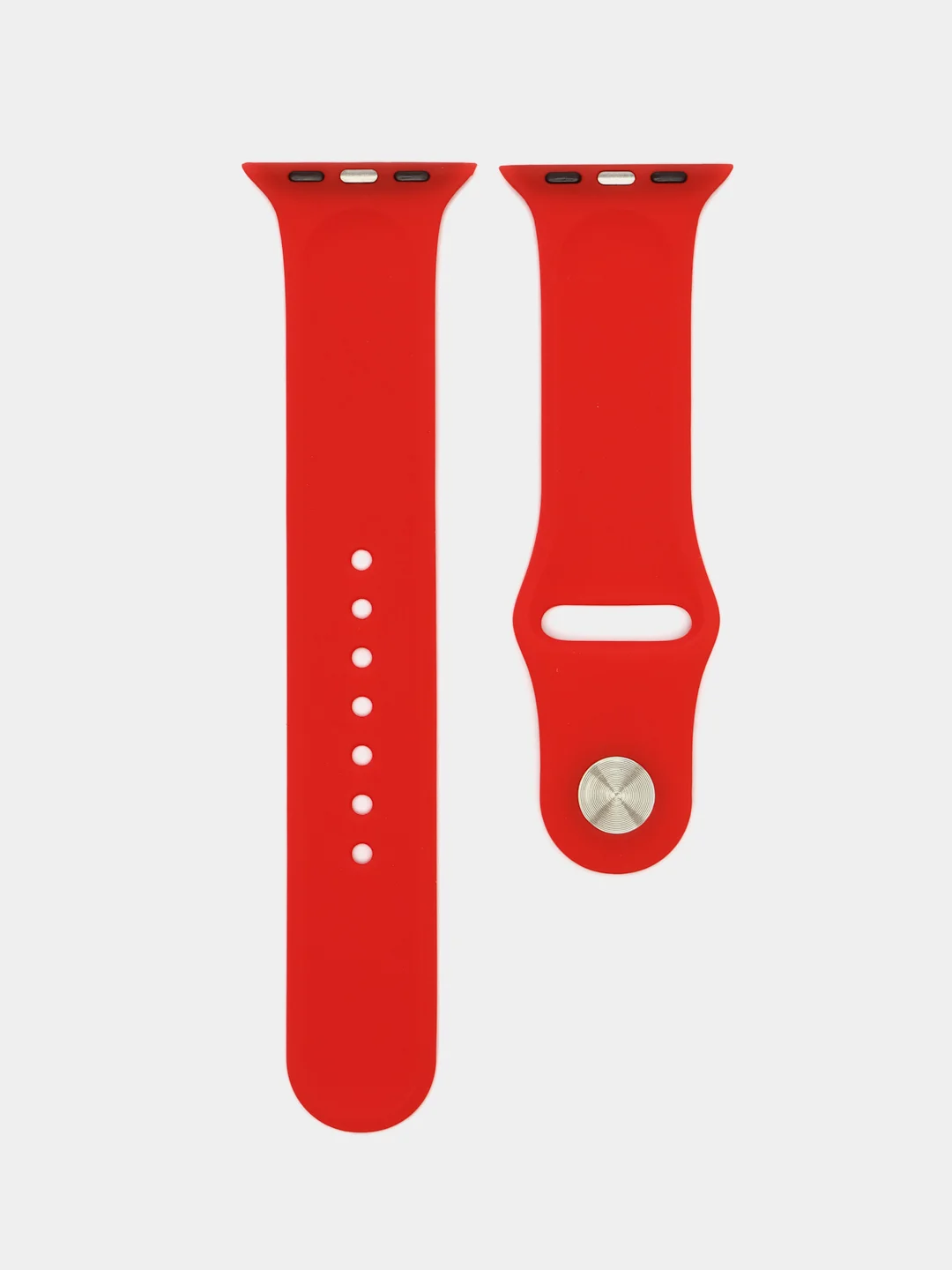Красный ремешок силиконовый Apple Watch