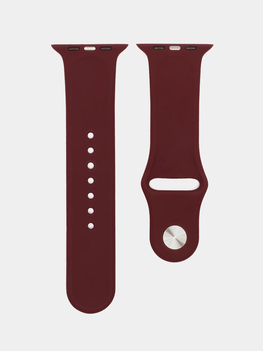 Бордовый ремешок силиконовый Apple Watch