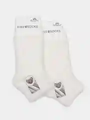 Белый термоноски женские короткие из норки, 2 пары