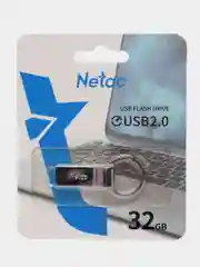Серебряный флешка Netac U275 16/32/64GB USB 2.0, металлический корпус, флеш карта, карта памяти