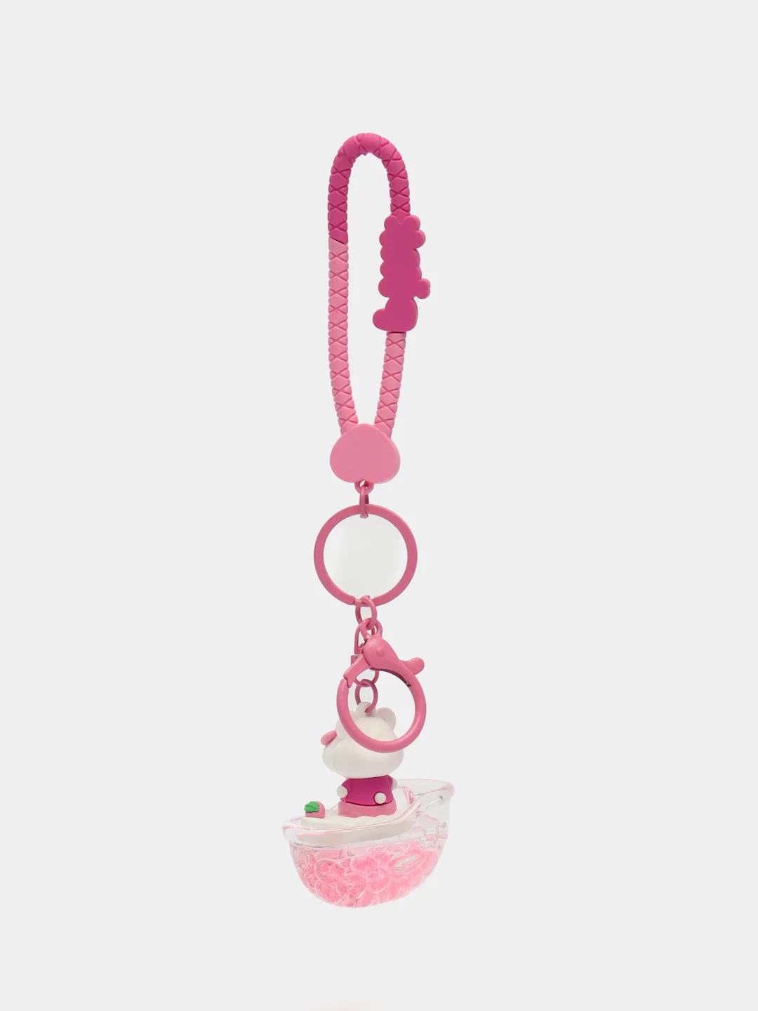 Фиолетовый брелок для рюкзака и ключей Hello Kitty Sinnamoroll, с жидкостью внутри и фигуркой