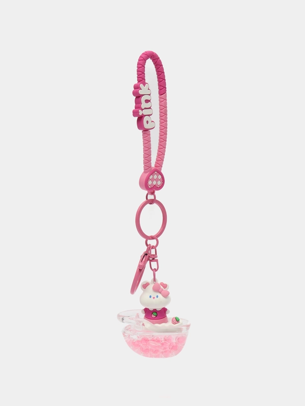 Брелок для рюкзака и ключей Hello Kitty Sinnamoroll, с жидкостью внутри и фигуркой
