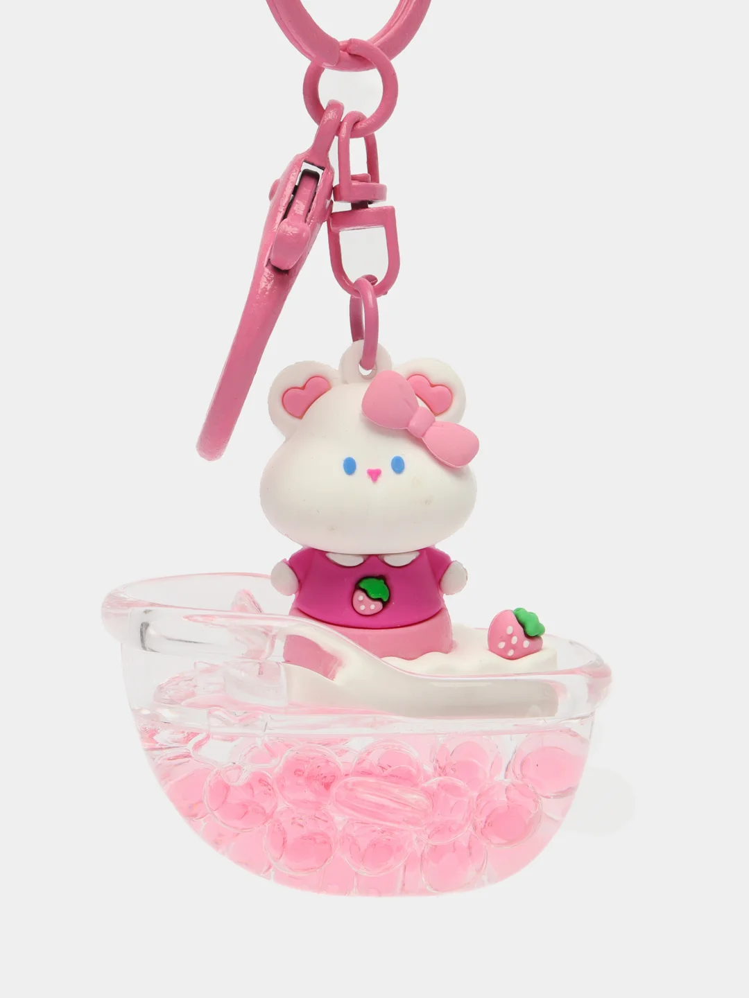 Фиолетовый брелок для рюкзака и ключей Hello Kitty Sinnamoroll, с жидкостью внутри и фигуркой