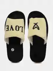 Лимонный тапочки "Сердечко" домашние, женские  открытые
