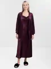 Вишнёвый женская пижама, велюровая, черная