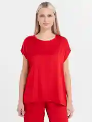Красный комплект: футболка и брюки, костюм женский, шелк Evellady
