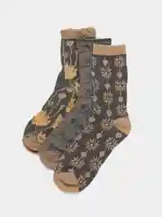 Носки женские с принтом, 3 пары