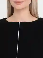 Черный костюм трикотажный женский джемпер с юбкой