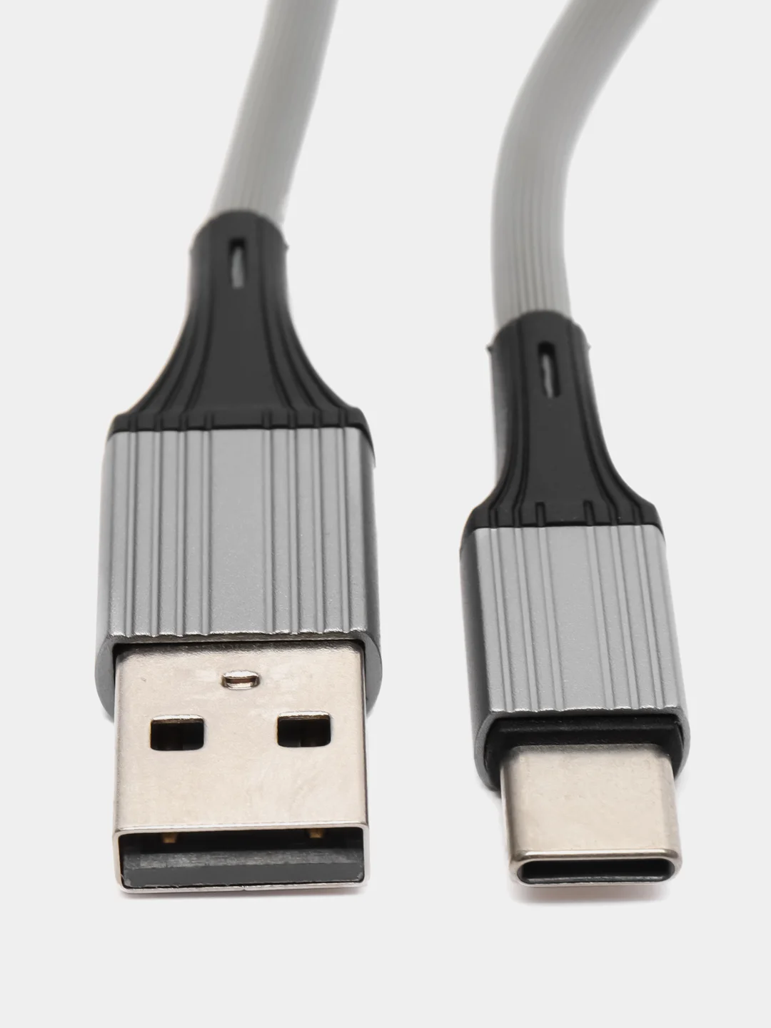 Серебряный кабель Micro USB / Lightning / Type-C, для зарядки телефона