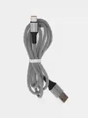 Серебряный кабель Micro USB / Lightning / Type-C, для зарядки телефона