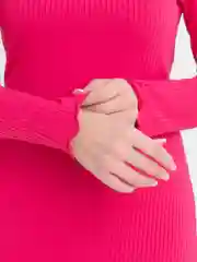 Фуксия платье женское миди, лапша, на шнуровке, с повязкой на голову