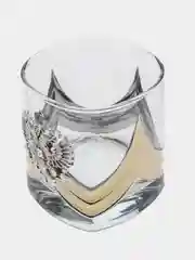 Золотой стакан для виски подарочный с гербом