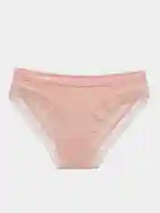 Розовый трусы хлопковые слипы с кружевом/ Женские Трусы из Хлопка