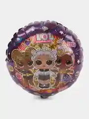 Аметистовый фольгированный воздушный шар "Куклы Лол", 18"/43 см