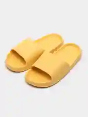 Желтый сланцы / шлепанцы женские на высокой подошве