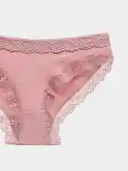 Коралловый меланж трусы хлопковые слипы с кружевом/ Женские Трусы из Хлопка