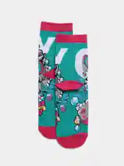 Бирюзовый женские короткие носки
