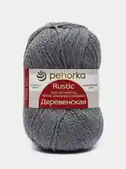 Серебряный пряжа Пехорка "Деревенская", 100% шерсть, 100 г, 250 м
