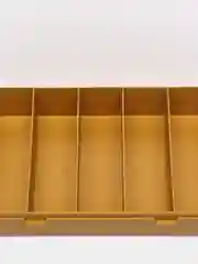 Желтый органайзер для мелочей, пластик (19 x 12,5 x 4,7см), желтый / зеленый, 5 ячеек