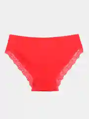 Красный трусы хлопковые слипы с кружевом/ Женские Трусы из Хлопка