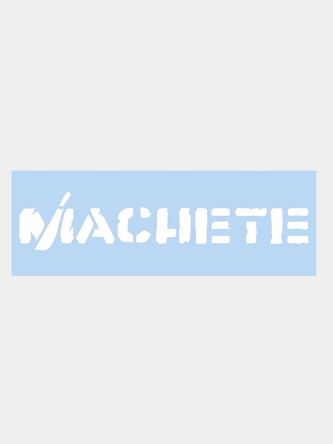 Белый наклейка на авто / машину / стекло "MACHETE-МАЧЕТЕ" 25х5см