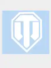 Белый наклейка на авто / машину / стекло World of Tanks, 17 х 14 см