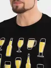 Футболка мужская с принтом "Love beer", черный