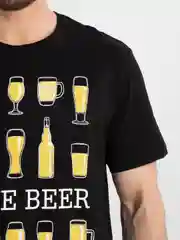 Футболка мужская с принтом "Love beer", черный