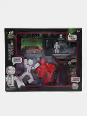 Красный большой игровой набор фигурок Stikbot (Стикбот), со штативом / Игровой набор Stikbot