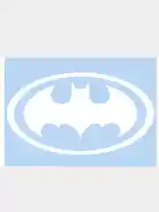Белый наклейка на авто / машину / стекло "BATMAN - БЕТМЕН", 15 х 8 см