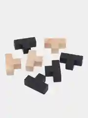 Светло-бежевый головоломка деревянный кубик, 3d тетрис для детей и взрослых для развития памяти