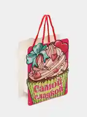 Пакет - открытка с блестками "Самой Сладкой"