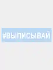 Белый наклейка на авто / машину / стекло "ВЫПИСЫВАЙ" 25х4см