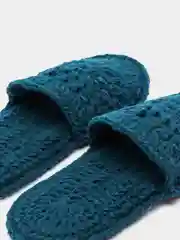 Лесной зеленый набор подарочный, женские тапочки вязанные
