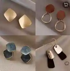 Матовые серьги, золото, черные, терракот. Ретро серьги, на мероприятие, на праздник