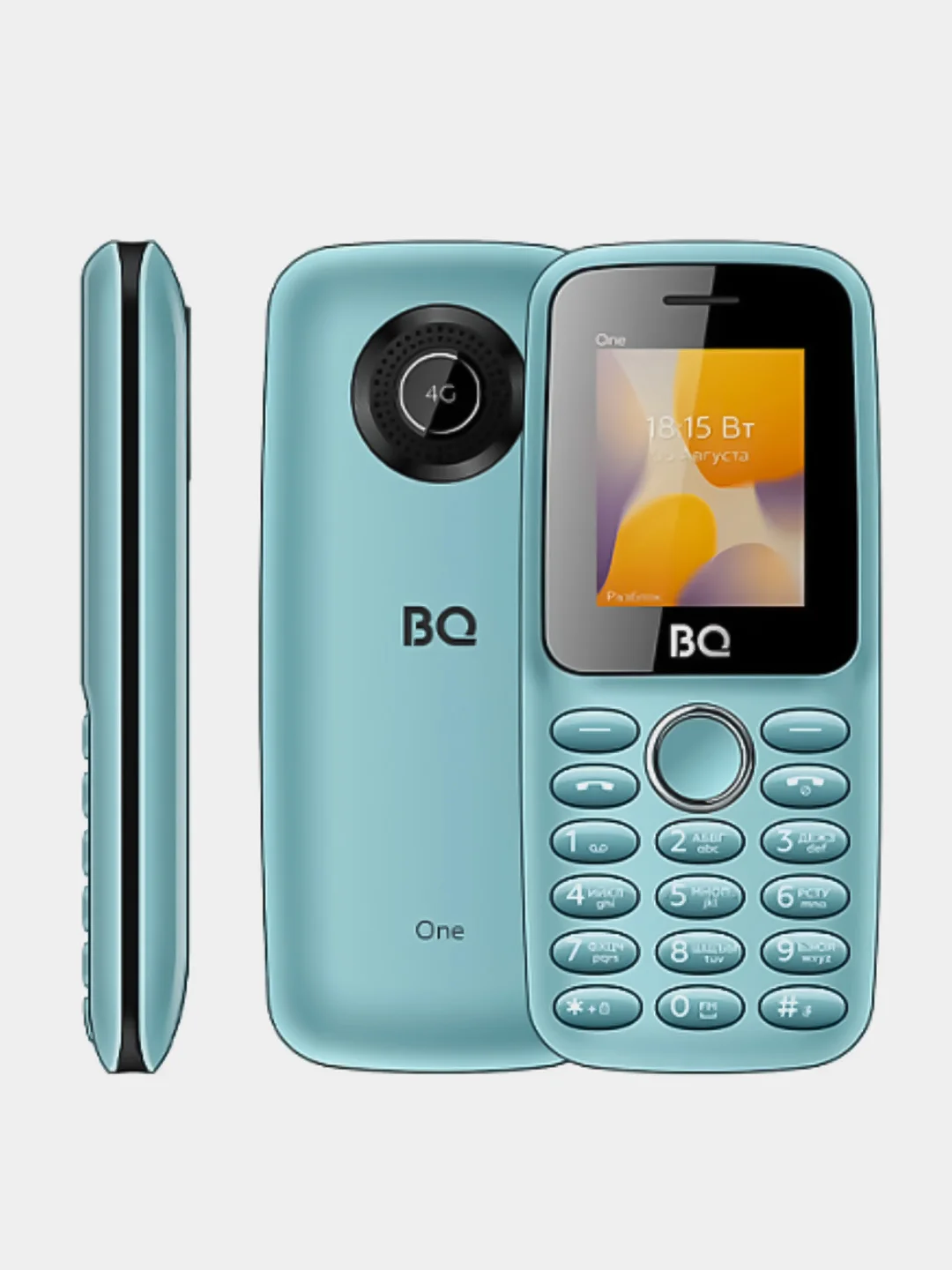 Синий кнопочный телефон BQ 1800L One, СТАНДАРТ СВЯЗИ 2G 3G 4G (LTE), АКБ 950мАч