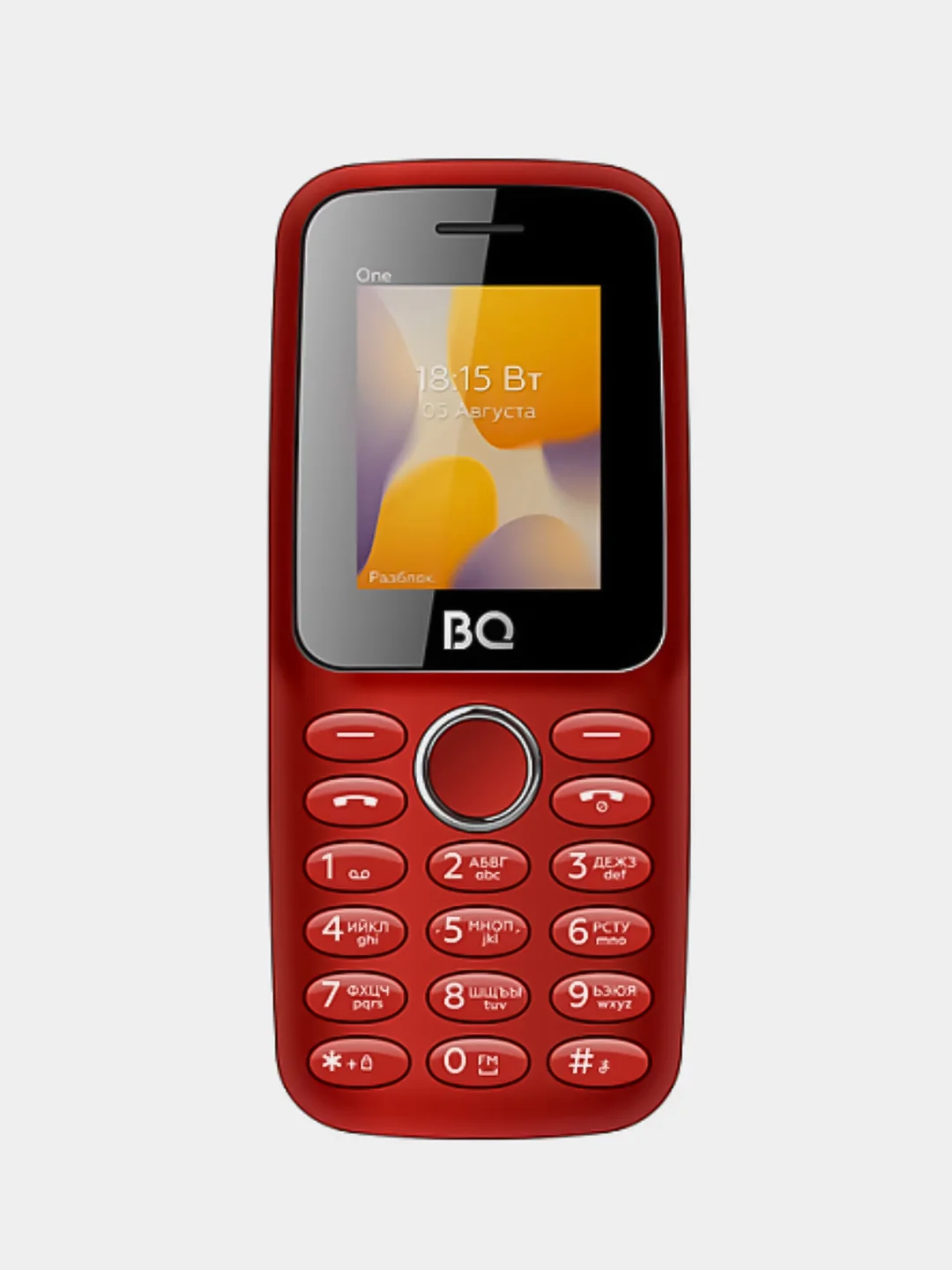 Красный кнопочный телефон BQ 1800L One, СТАНДАРТ СВЯЗИ 2G 3G 4G (LTE), АКБ 950мАч