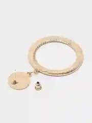 Золотой серьги со стразами, круглые, вечерние