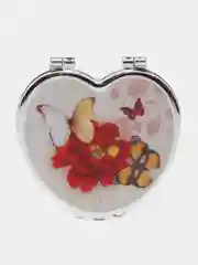 Красный зеркало карманное, складное, косметическое, двойное, в ассортименте
