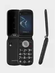 Черный кнопочный телефон-раскладушка Maxvi E6, с камерой, аккумулятор 1200 мАч
